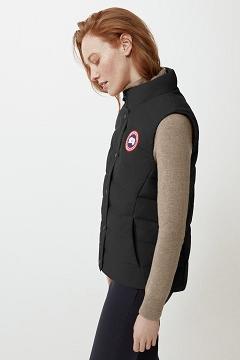 Chamarras Canada Goose Mujer Mexico - Freestyle Chalecos Negros OT5019286